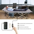thumbnail image 2 of Heated Cot With Battery, Heated Camping Cots, Camping Cots with Mattress, for Adults, Folding Cot, with Pillow, Carry Bag & Storage Pocket, Extra Wide Sturdy, Holds Up to 500 Lbs (2 Pack, Grey), 2 of 15