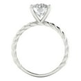 thumbnail image 4 of 2 ct Round Cut Simulated Diamond Solitaire 14K White Gold Womens Engagement Ring, 4 of 5