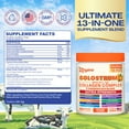 thumbnail image 2 of Zoyava Colostrum Powder with 40% IgG, Orange Flavor, Extra Strength 13-in-1 Supplement, Collagen Complex, Probiotics, Elderberry, L-Glutamine, Zinc, Vitamin C, Vitamin D3, 2 of 8
