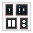 thumbnail image 4 of Franklin Brass W35068-VBC-C Classic Beaded Quad Toggle Switch Wall Plate, Switch Plate & Cover - Bronze with Copper Highlights, 4 of 9
