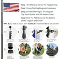 Artpuch 30FT Aluminum Telescopic Flag Pole Thick Tube Halyard