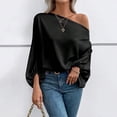 thumbnail image 6 of Long Sleeve Shirts for Women, Off The Shoulder Blouses for Women Long Length Sleeve Tops Dressy Casual Blouse, 6 of 7