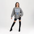 thumbnail image 3 of Women's Gameday Couture Gray Georgia State Panthers Oversized Pure Motion Corded Sweatshirt, 3 of 4