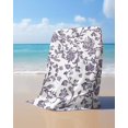 thumbnail image 4 of Purple Flower Beach Towels Oversized Super Absorbent, Vintage Farmhouse Boho Leaf Spring Plant Lightweight Bath Towel Quick Dry Sets For Bathroom/Pool/Rv Camping/Beach Play/Gym Room/Picnic 31"x62", 4 of 8