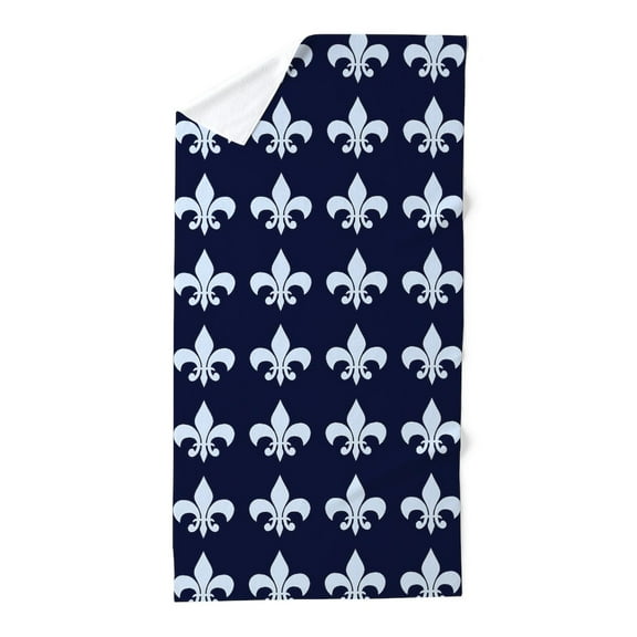 CafePress - Blue Fleur De Lis - Large Beach Towel, Soft 30"x60" Towel with Unique Design