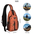 thumbnail image 5 of Sling Backpack,Halloween Spider Web Silhouette Pattern Crossbody Bag with Water Bottle Holder,Waterproof Sling Bag for Men/Women with Chest Phone Holder for Hiking,Travel, 5 of 6