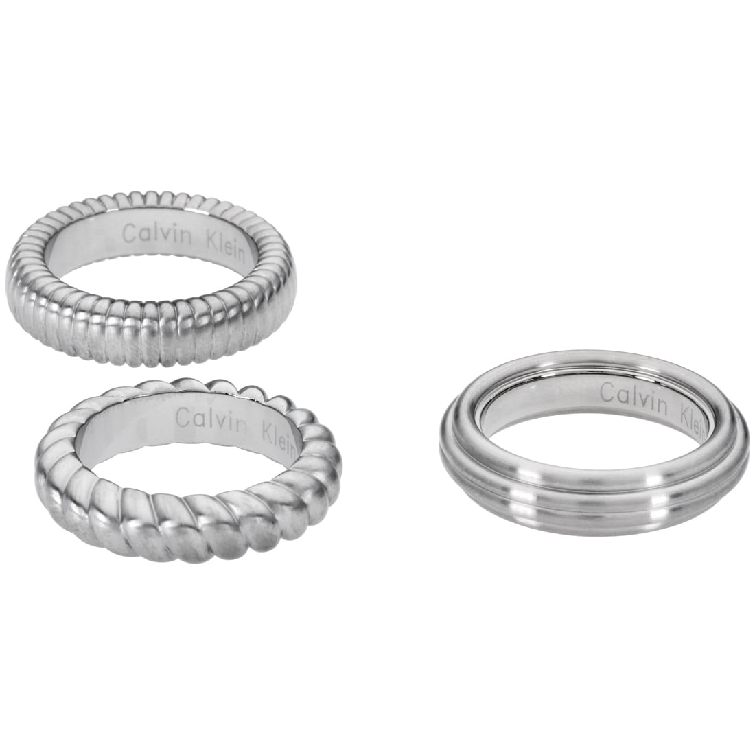 Calvin Klein Jeans Jewelry Waves Silver Ring KJ17AR010209