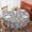 Easter and Rainbow, variant on Easter and Gnomes White Pattern Round Tablecloth 60", Wrinkle-Resistant Wipeable Cover for Kitchen, Dining, Picnic & Patio