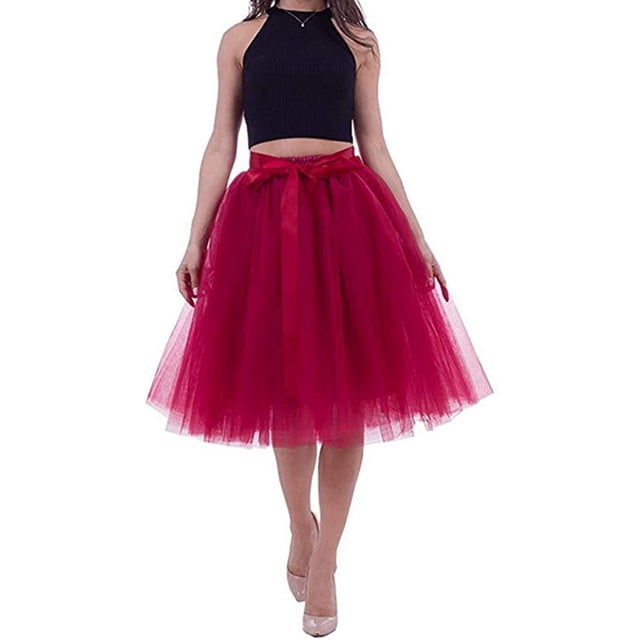 Jupe Tutu en Tulle de Ballet Princesse pour Femmes et Filles, Robe Mini de Soirée de Mariage, Bal, Rockabilly