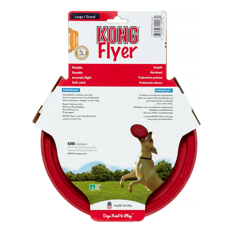 KONG Flyer Large Red Durable Dog Toy 