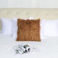 thumbnail image 3 of Unique Bargains Fluffy Decorative Faux Fur Throw Pillow Cover 18" x 18" Brown, 3 of 8