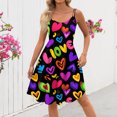 thumbnail image 4 of Valentine's Day Dresses for Women Spring Summer Sleeveless Swing A Line Dress Evening Prom Party Dress Black M, 4 of 4