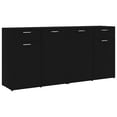 thumbnail image 3 of vidaXL Sideboard High Gloss White 31.5"x14.2"x29.5" Chipboard, 3 of 75