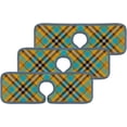 thumbnail image 2 of SKYSONIC Faucet Absorbent Mat 2 Pcs Yellow Black Blue and Gray Tartan Plaid Kitchen Faucet Splash Catcher Washable Counter Drying Pads Behind Faucet for Kitchen Bathroom, 2 of 7