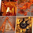thumbnail image 5 of Thanksgiving Maple Leaf String Lights 20 Ft 40 LED Battery Operated Fall Garland Lights for Home Autumn Room Bathroom Porch Outdoor Indoor Harvest Festival Decor, 5 of 9