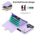 thumbnail image 3 of For Iphone 16 Plus Rfid Card Slot Phone Case With Long Lanyard(Purple),iPhone 15, 3 of 8