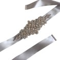 thumbnail image 1 of Rubans de Mariage Ceinture de Mariée Robe de Bal Ceintures en Cristal Soirée Fait Main avec Strass, 1 of 7
