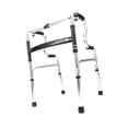 thumbnail image 2 of Andador plegable de aleación de aluminio portátil con soporte de apoyo ajustable para recuperación, andador plegable para personas mayores con doble reposabrazos, 2 of 12