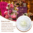 thumbnail image 3 of Advancent Flores de papel Decoraciones florales para pared Artesanía hecha a mano Doble color para decoración de fiesta de aniversario Rosa claro 25cm Artesanía Blanco Leche 25cm Advancent HA060500-19, 3 of 6