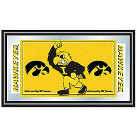 University of Iowa Logo and Mascot Framed Mirror