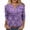 Purple, variant on Boho Tops for Women Tank Tops With Built In Bra 3/4 Sleeve Shirts Pack Gym Long Sleeve Blouses Button Down V Neck Long Sleeve Plus Size Pack