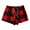 Red, variant on Annhoo Flannel Shorts for Women Trendy Plaid Print Drawstring Waisted Shorts Plus Size Casual Pajama Short