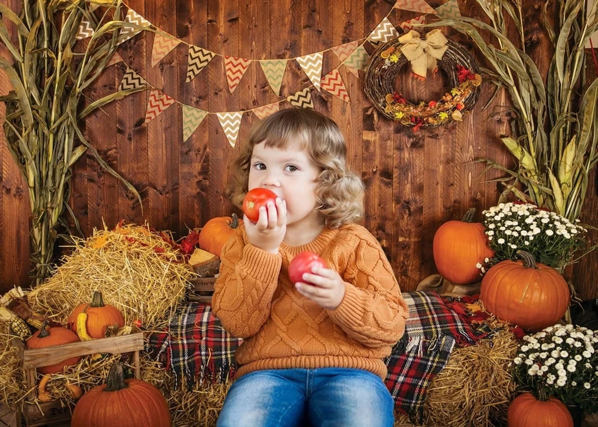BUTTERFLY- Aiikes 7X5Ft Fall Thanksgiving Photo Backdrop Rustic Wood Board Barn Harvest