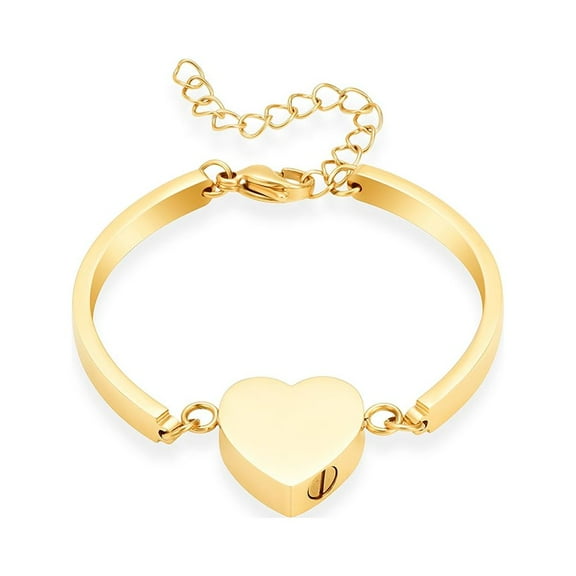 Women's Heart Locket Adjustable Stainless Steel Memorial Bracelet Cremation Jewelry for Ashes Urn Pendant Funeral Urn Bracelet for Ashes