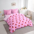 thumbnail image 3 of Castle Fairy Kawaii Strawberry Twin Bedding Sets,Cute Food Bedding Comforter Set, 3 of 8