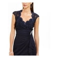 thumbnail image 3 of CONNECTED APPAREL Womens Navy Sleeveless Maxi Sheath Formal Dress Size: 16, 3 of 4