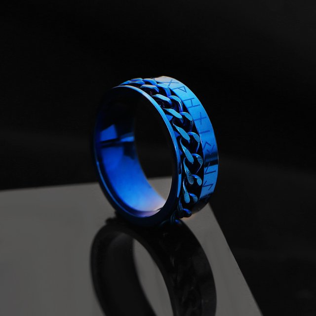 Nuevo anillo de pareja giratorio de acero inoxidable genial, cadena giratoria de alta calidad, anillos giratorios para mujer, hombre, joyería Punk, regalo de fiesta Dengxun unisex