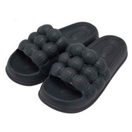 

QWZNDZGR New Couples Thick Platform Bathroom Slippers Summer Flip Flops EVA Soft Lovely Beach Ladies Slides Sandals Anti-Skid Men Slides