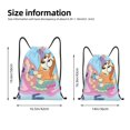 thumbnail image 2 of Goofa Bluey Print Drawstring Backpack Bag Sport Gym Sackpack Cinch Bags Drawstring Bags Draw String Sport Bag-Medium, 2 of 6