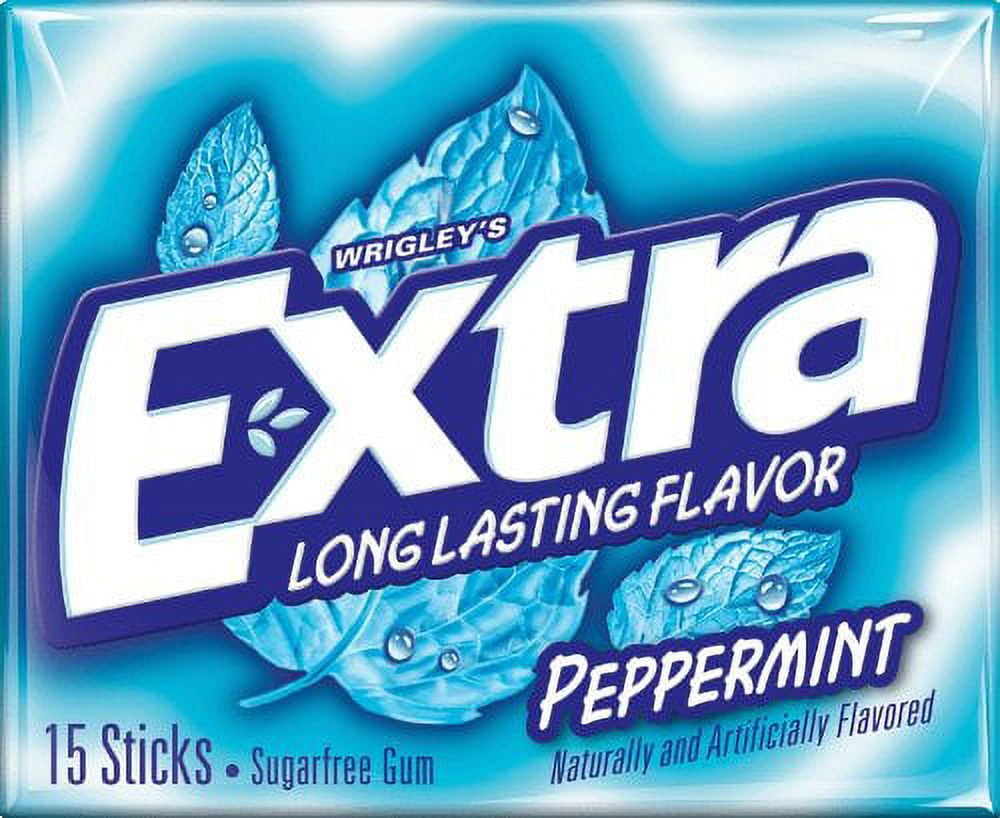 Extra Peppermint Gum, 15-Stick Slim Packs (Pack of 20)