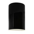 thumbnail image 1 of Justice Design CER-5945-BLK Ambiance - Small ADA Cylinder Open Top and Bottom Wall Sconce Gloss Black Incandescent Choose Your Options, 1 of 7