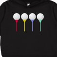thumbnail image 3 of Inktastic Rainbow Golf Tees Toddler Hoodie, 3 of 4