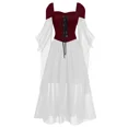 thumbnail image 1 of Vestido de bruja Medieval de Halloween Vintage para mujer, hombros descubiertos, manga de mariposa, vestidos góticos, fiesta de carnaval, talla grande, 1 of 2