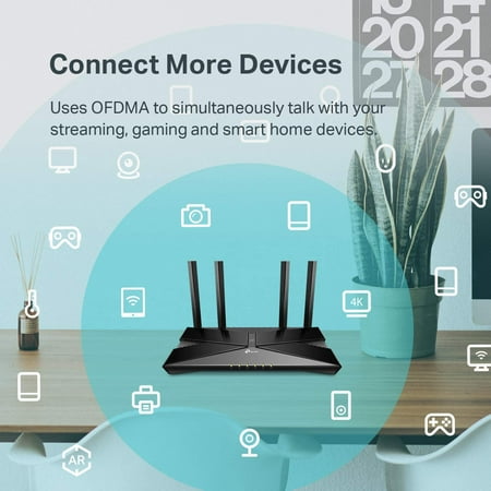 TP-Link - Wireless-AX1500 Dual-Band Wi-Fi 6 Router - Black
