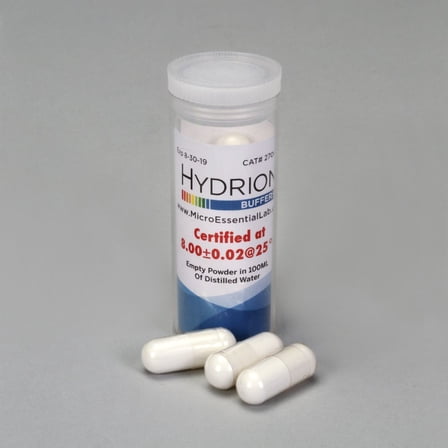 Hydrion Buffer Capsules, Ph 8.0, Laboratory Grade, Vial Of 10