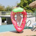 thumbnail image 3 of Flotador inflable de la piscina de la fresa Juguete recreativo grande Niños Adultos Lago Ocio Balsa Reposacabezas Tumbona inflable Verano Diversión acuática Playa Fiesta en la piscina Juguetes TUNC Sencillez, 3 of 5
