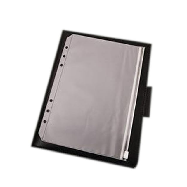 braveheart A5 A6 A7 PVC file bags zipper Transparent File Card Storage Bag Zipper Case Organizer for Notebook