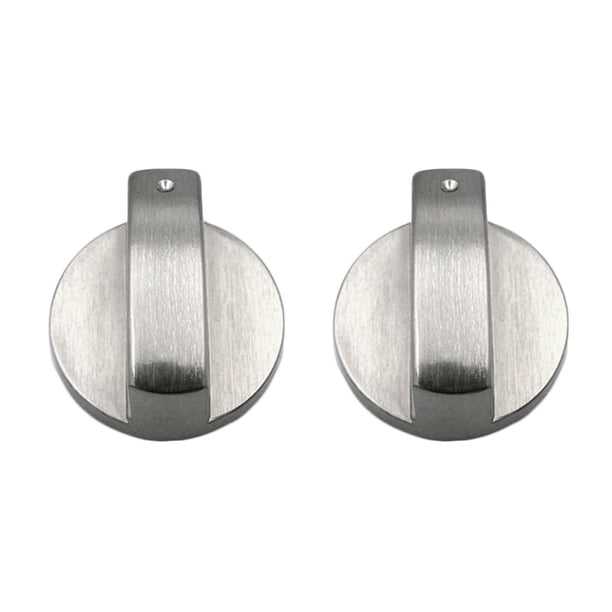 Injueey 2 uds. De perillas de Control de estufa de plateadas universales de Metal de 6/8mm, adaptadores, interruptor de horno, cerraduras de Control Hardware 8 NO1 Injueey HA4054-01