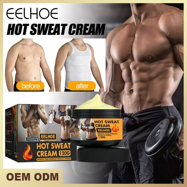 Eelhoe Fitness Fever Abdominal Muscle Cream Oily Sweat Fat Burning Cream Body Vest Line Slimming Thin Body Cream zhangyuxiang LED