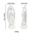 thumbnail image 3 of Virgin Mary Statue – Elegant White Resin Religious Figurine for Home Decor, Prayer Room, or Garden Display, 12 Inch Height, 3 of 3