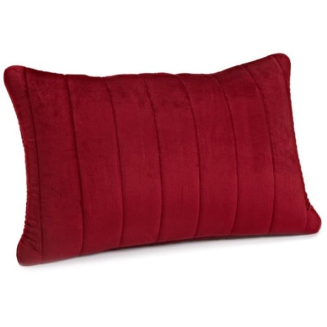 Brentwood Quilted Plush Memory Foam 13 By 18 Inch Pillow Red