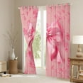 thumbnail image 3 of Manfei Girls Bow Ribbon Curtains Pack of 2 (42x84 Each), Princess Style Curtains Blackout, Pink Flower Living Room Curtains, Luxury Room Decor, 3 of 6