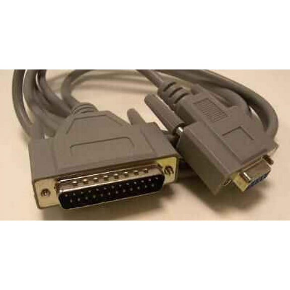 PRO SIGNAL - 9 Pin D Sub Female to 25 Pin D Sub Male Modem Lead, 2m Grey