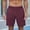 Wine, variant on Mens Quick Dry Athletic Shorts, Lightweight Woven Fabric with Elastic Drawstring Waist and Secure Zipper Pockets Gray S
