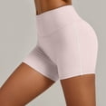 thumbnail image 2 of MIXUE Shorts For Women Summer Solid Color Elastic High Waist Gym Running Athletic Workout Yoga Shorts Activewear,Pink,M, 2 of 5