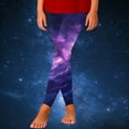 thumbnail image 2 of Shadoumai Girls Starry Sky Print Athletic Slim Fit Stretch Casual Pants For Play Everyday Wear Comfortable Leggings, 2 of 5
